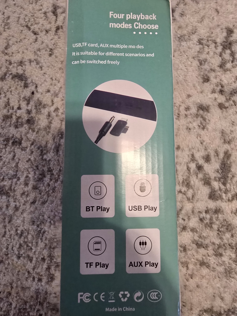 White LED Wireless Charging Speaker with Colorful LED Accents - Picture 2 of 2